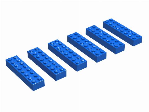 Zestaw LEGO® 2 x 8 Bricks, Blue (EUR/UK/AUS) (System)