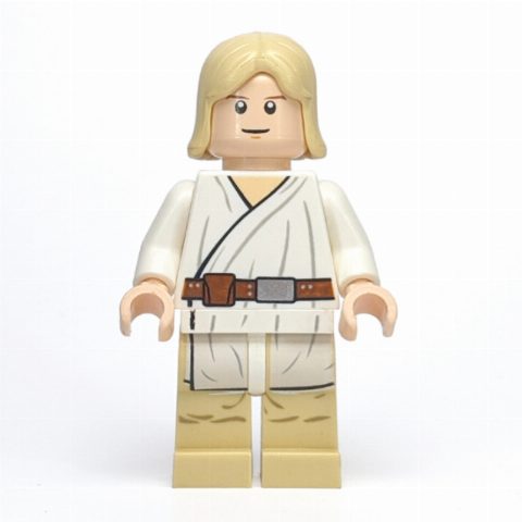 Minifigurka Luke Skywalker, White Robe, Straight Tan Hair, White Pupils, 3626cpr0635