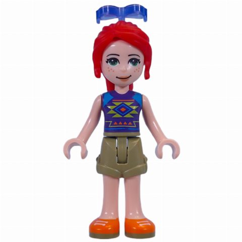 Minifigurka Mia - Dark Purple Top, Olive Green Skirt, Sunglasses