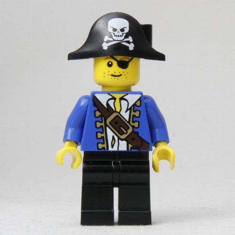 Minifigurka Pirate - Blue Jacket, Black Legs, Black Bicorne