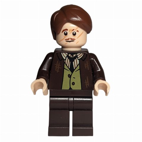 Minifigurka Remus Lupin, Dark Brown Torn Suit (Plain Legs)