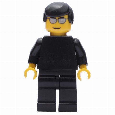 Minifigurka Black Torso, Black Legs, Silver Sunglasses
