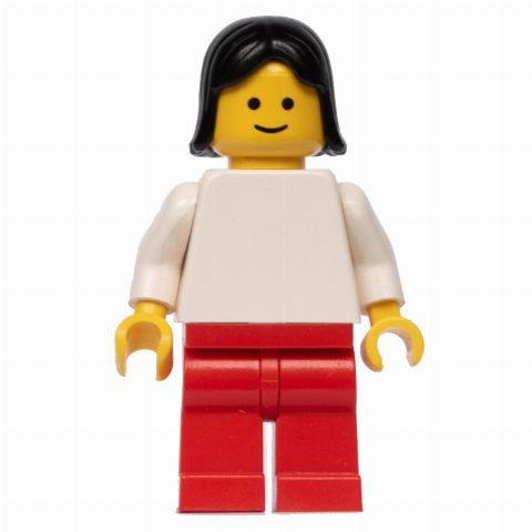 Minifigurka Woman - White Torso, Red Legs