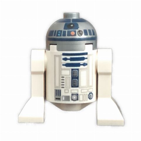 Minifigurka Astromech Droid, R2-D2, Flat Silver Dome, Dark Blue Print with Red Dots