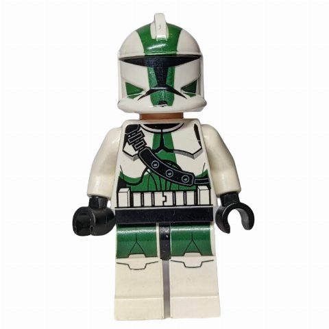 Minifigurka Clone Commander Gree, 41st Elite Corps Armor, Dark Green Markings (3626c Head)