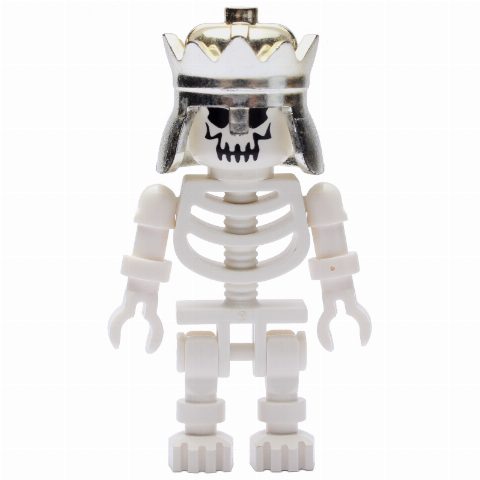 Minifigurka Skeleton, Evil Face, Crown