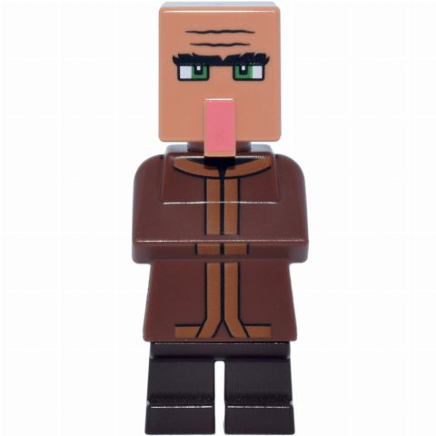 Minifigurka Villager, Reddish Brown, Coral Nose