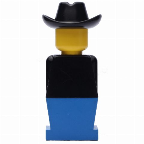 Minifigurka LEGOLAND Black Torso, Blue Legs, Black Cowboy Hat