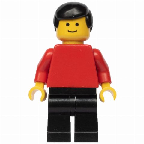 Minifigurka Man - Red Torso, Black Legs