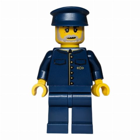 Minifigurka Conductor, Dark Blue Uniform