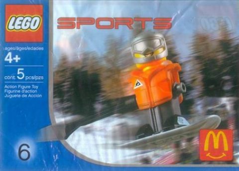 Zestaw LEGO McDonald's Sports Set Number 6 - Orange Vest Snowboarder (Sports)