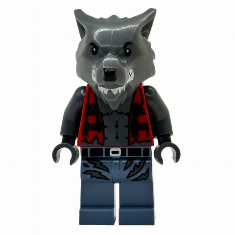 Minifigurka Werewolf, Torn Red Flannel Shirt, Sand Blue Legs