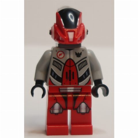Minifigurka Robot, Red with Neck Bracket