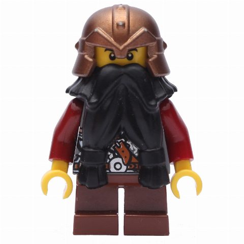 Minifigurka Dwarf, Black Beard, Copper Helmet