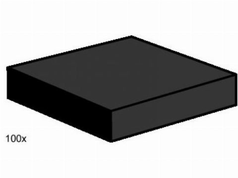 Zestaw LEGO® 2 x 2 Black Smooth Tiles (Bulk Bricks)