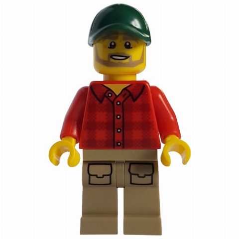 Minifigurka Harry Handle - Red Torso, Dark Tan Legs, Dark Green Cap