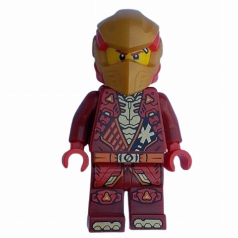 Minifigurka Kai, Dark Red Suit, Gold Helmet