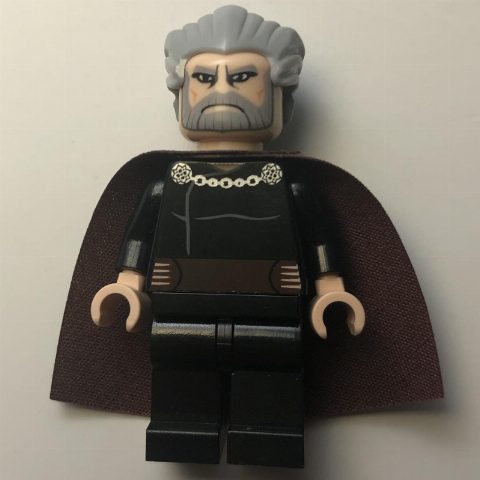 Minifigurka Count Dooku, Light Bluish Gray Hair
