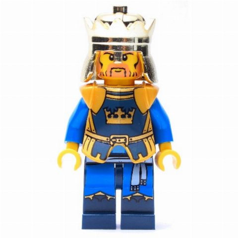 Minifigurka King Brutus, Dark Blue, Gold Armor and Crown