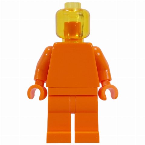 Minifigurka Monochrome, Orange with Trans-Yellow Head
