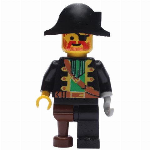 Minifigurka Pirate - Captain, Light Gray Hook, Bicorne