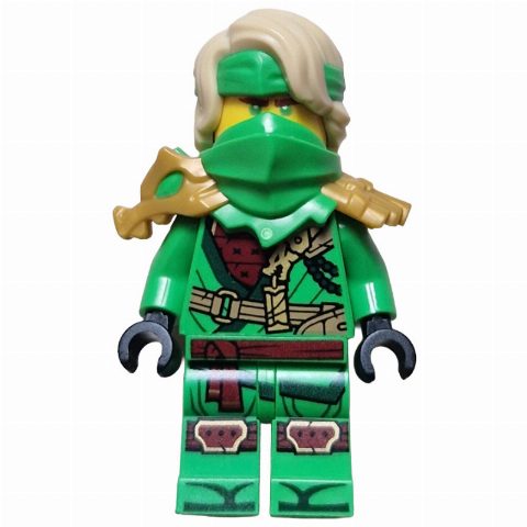Minifigurka Lloyd, Bright Green Shoulder Armor and Mask, Hair