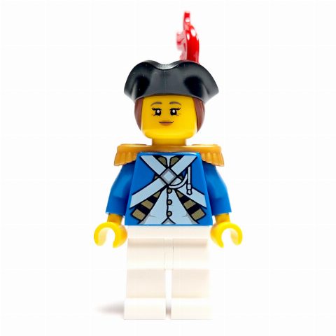 Minifigurka Soldier (Bluecoat) - Captain, Female, Reddish Brow Hair