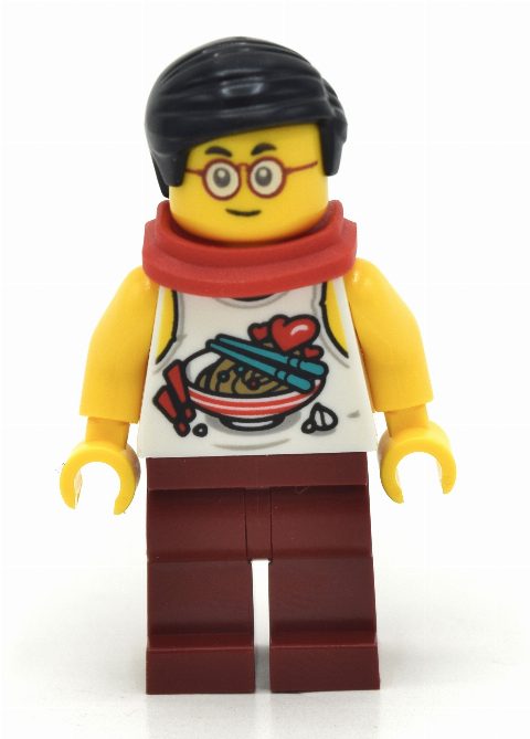 Minifigurka Mr. Tang - White Torso, Dark Red Legs