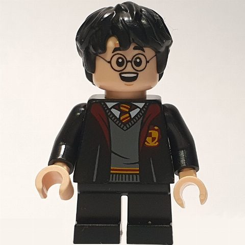 Minifigurka Harry Potter, Gryffindor Robes Open, Short Legs (28621 Head)