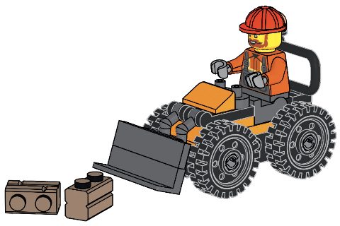 Zestaw LEGO Construction Worker with Wheel Loader (City)