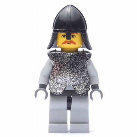 Minifigurka Knight (Knights Kingdom I) - Light Bluish Gray Legs, Armor, Brown Moustache