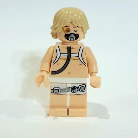 Minifigurka Luke Skywalker, Bacta Tank Outfit, Tan Hair