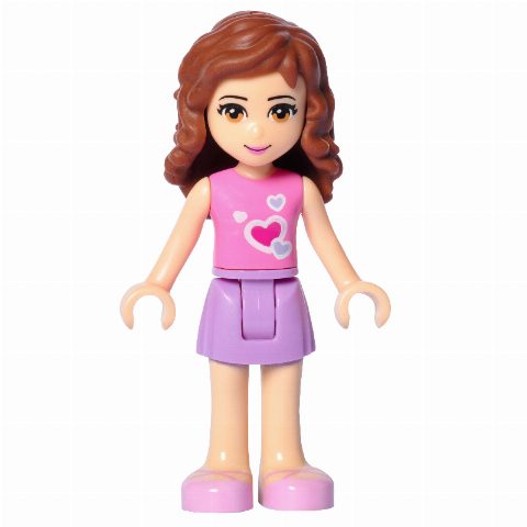 Minifigurka Olivia - Dark Pink Top, Medium Lavender Skirt