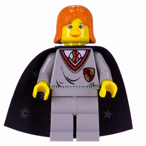 Minifigurka Ginny Weasley, Yellow Skin, Gryffindor Sweater with Crest, Cape with Stars