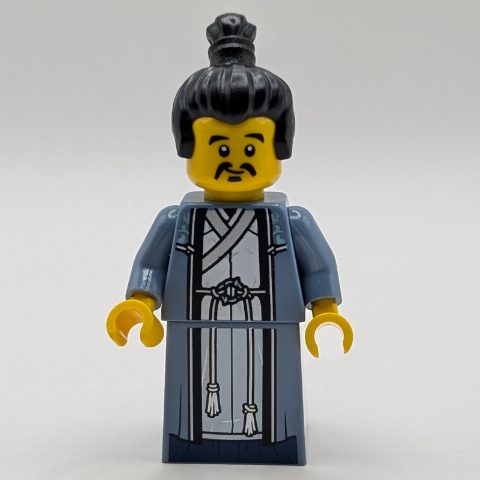Minifigurka Su Dongpo, Sand Blue Robes/Dress, Black Hair