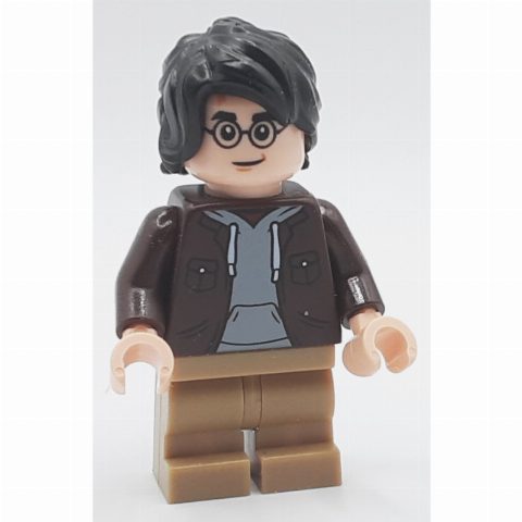 Minifigurka Harry Potter, Dark Brown Jacket, Dark Tan Medium Legs
