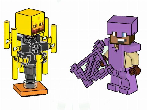 Zestaw LEGO Hero in Enchanted Armour + Blaze (Minecraft)