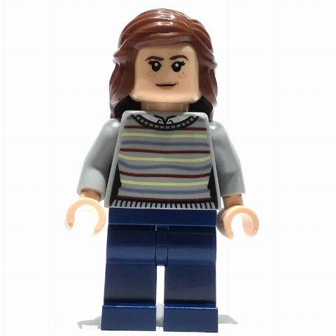 Minifigurka Hermione Granger, Light Bluish Gray Sweater with Stripes, Dark Blue Legs