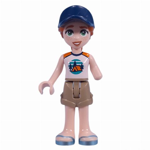 Minifigurka Autumn - Adventure Camp, Dark Tan Shorts, Dark Blue Cap