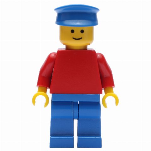 Minifigurka Red Torso, Blue Legs, Blue Cap