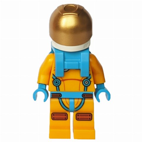 Minifigurka Astronaut, Female, Bright Light Orange Suit, Gold Visor (Sally Stardust)