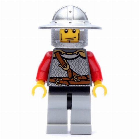Minifigurka Lion Knight, Wide Brim Helmet, Cheek Lines