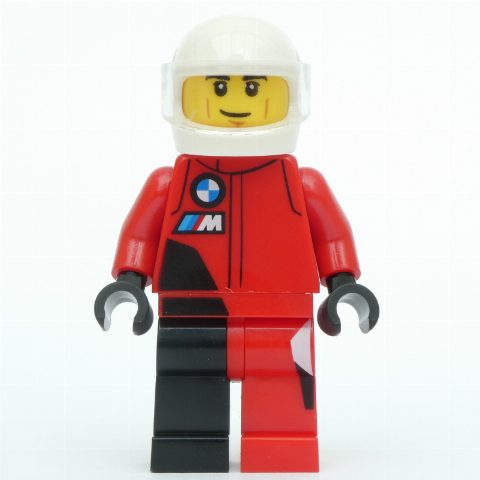 Minifigurka Race Driver - Red Racing Suit, White Helmet