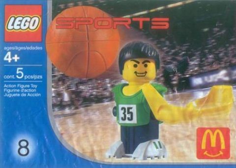 Zestaw LEGO McDonald's Sports Set Number 8 - Green Basketball Player #35 (Sports)