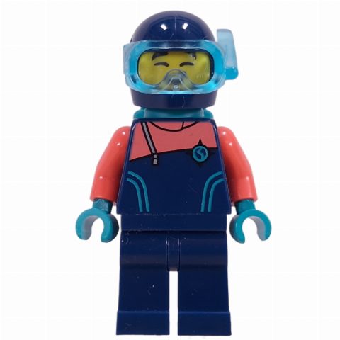 Minifigurka Arctic Explorer, Dark Blue Wetsuit, Helmet, Dark Turquoise Airtanks