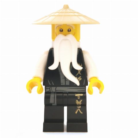 Minifigurka Master Wu with Gold Lettering on Robes