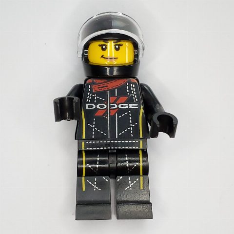 Minifigurka Race Driver - Black Torso, Black Legs, Black Helmet