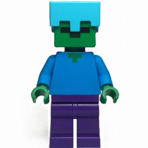 Minifigurka Zombie, Medium Azure Helmet