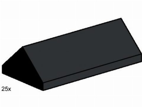 Zestaw LEGO® 2 x 4 Ridge Roof Tiles Steep Sloped Black (Bulk Bricks)
