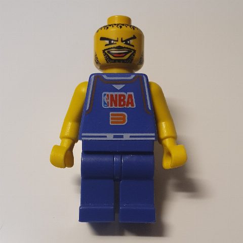 Minifigurka Basketball Player, Violet Torso, Violet Legs #3, Non-Spring Legs